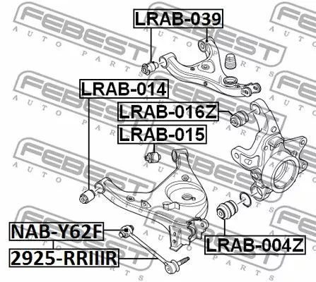 Febest LRAB-014 Сайлентблок рычага