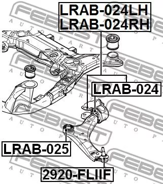 Febest LRAB-024 Сайлентблок рычага