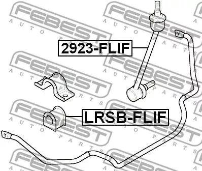 Febest LRSB-FLIF Втулка стабілізатора