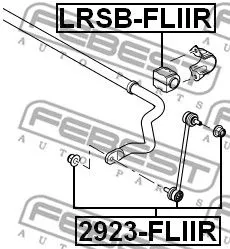 Febest LRSB-FLIIR Втулка стабилизатора