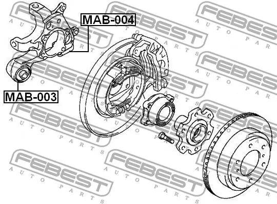 Febest MAB-003 Сайлентблок рычага