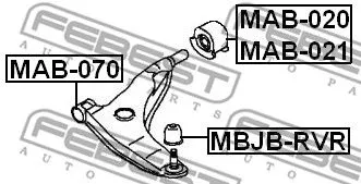 Febest MAB-021 Сайлентблок рычага