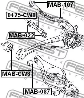 Febest MAB-022 Сайлентблок рычага