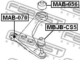 Febest MAB-056 Сайлентблок рычага