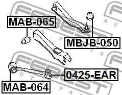 Febest MAB-065 Сайлентблок ричагу