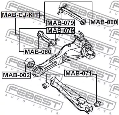 Febest MAB-080 Сайлентблок рычага
