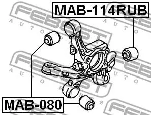 Febest MAB-114RUB Сайлентблок ричагу