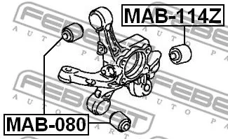 Febest MAB-114Z Сайлентблок ричагу