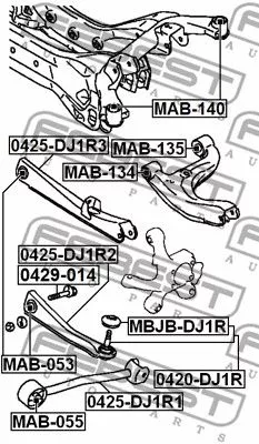 Febest MAB-134 Сайлентблок рычага