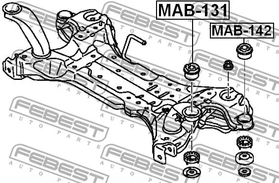Febest MAB-142 Сайлентблок задней балки