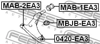 Febest MAB-2EA3 Сайлентблок рычага