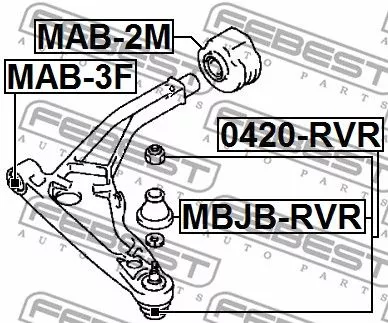Febest MAB-3F Сайлентблок ричагу