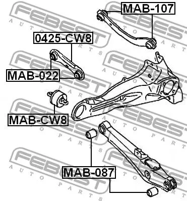 Febest MAB-CW8 Сайлентблок ричагу