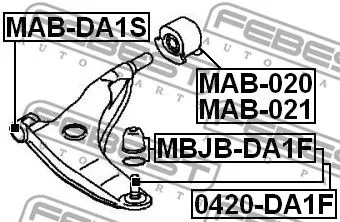 Febest MAB-DA1S Сайлентблок ричагу