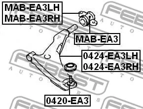 Febest MAB-EA3 Сайлентблок рычага