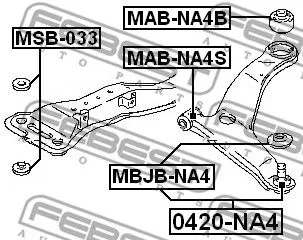 Febest MAB-NA4S Сайлентблок ричагу