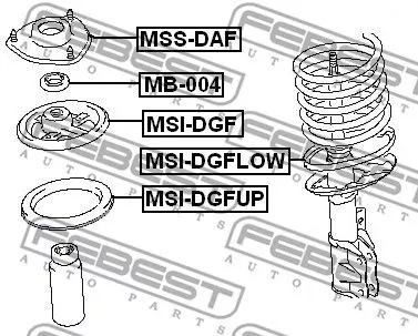 Febest MB-004 Опорный подшипник амортизатора