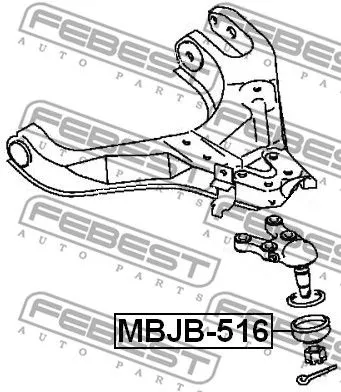 Febest MBJB-516 Ремкомплект кульової опори