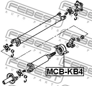 Febest MCB-KB4 Подвесной подшипник