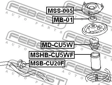 Febest MD-CU5W Відбойник амортизатора