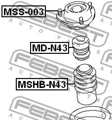Febest MD-N43 Отбойник амортизатора