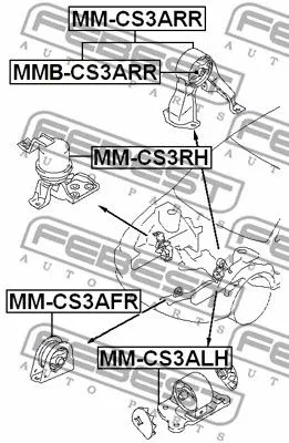 Febest MM-CS3ARR Подушка двигателя
