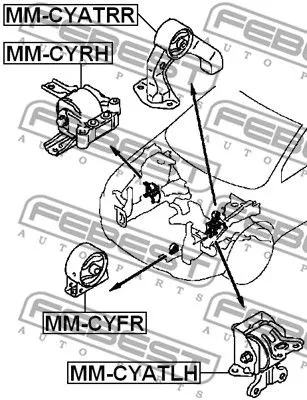 Febest MM-CYRH Подушка двигуна