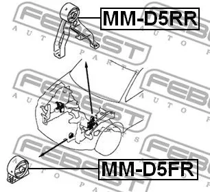 Febest MM-D5RR Подушка двигуна