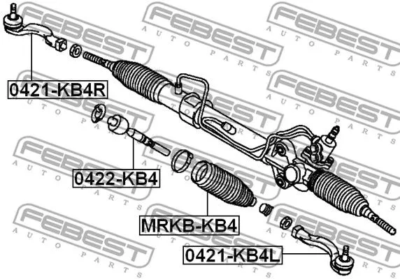 Febest MRKB-KB4 Пыльник рулевой рейки