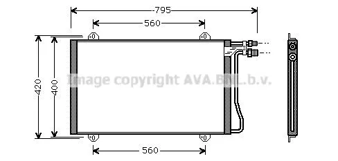 AVA QUALITY COOLING MS 5219 Радіатор кондиціонера