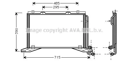 AVA QUALITY COOLING MS5222 Радиатор кондиционера