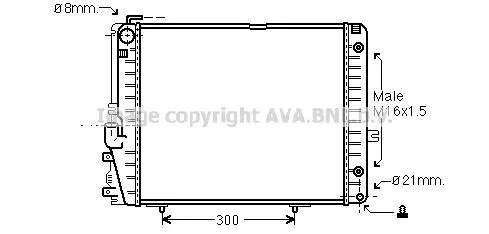 AVA QUALITY COOLING MSA 2072 Радиатор охлаждения двигателя