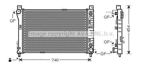 AVA QUALITY COOLING MSA2286 Радіатор охолодження двигуна