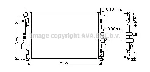 AVA QUALITY COOLING MSA 2356 Радіатор охолодження двигуна