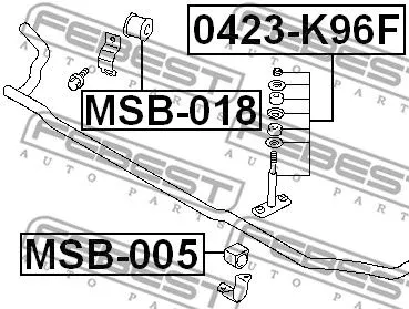 Febest MSB-005 Втулка стабілізатора