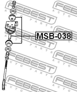 Febest MSB-038 Сайлентблок рычага