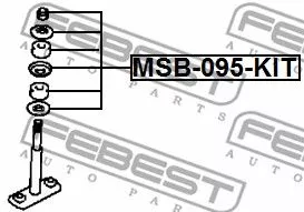 Febest MSB-095-KIT Втулка стабилизатора