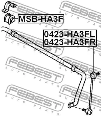 Febest MSB-HA3F Втулка стабилизатора