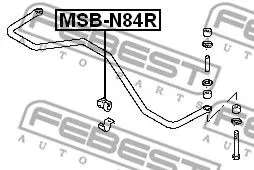 Febest MSB-N84R Втулка стабилизатора