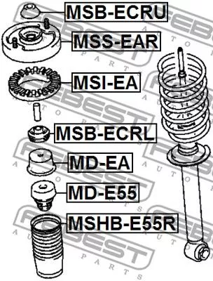 Febest MSHB-E55R Пильовики амортизатора