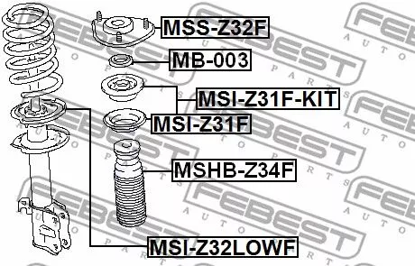 Febest MSHB-Z34F Пыльник амортизатора