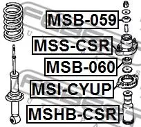Febest MSI-CYUP Тарелка пружины