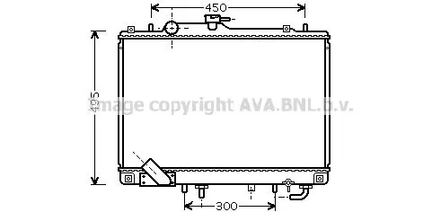 AVA QUALITY COOLING MT2157 Радіатор охолодження двигуна