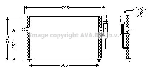 AVA QUALITY COOLING MT5100 Радиатор кондиционера