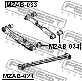 Febest MZAB-033 Сайлентблок рычага