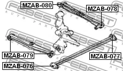 Febest MZAB-077 Сайлентблок рычага