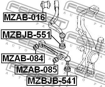 Febest MZAB-084 Сайлентблок рычага