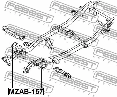 Febest MZAB-157 Сайлентблок ричагу