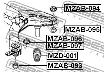 Febest MZD-001 Отбойник амортизатора