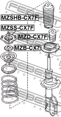 Febest MZD-CX7F Отбойник амортизатора